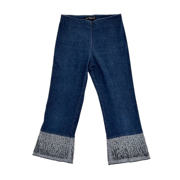 Cop.Copine Flared Cropped Flat Front Pant - Picture 1 of 15